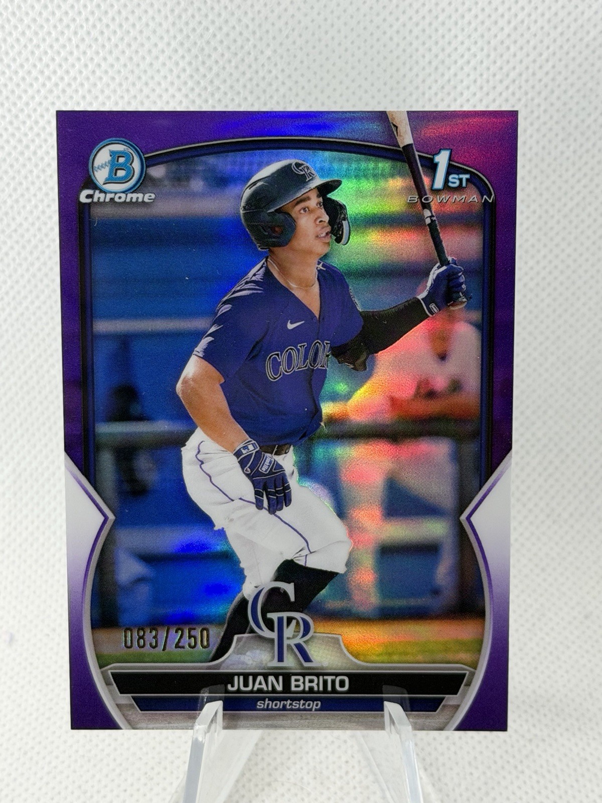 Juan Brito - 2023 Bowman Chrome #BCP-77 Purple Refractor /250 1st Bowman