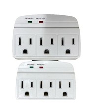 Litesun 3 Outlet Grounded Wall Adapter - Splitter Extends 1 Outlet to 3 - 2 Pak