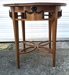 RUNDER JUGENDSTIL TISCH MAHAGONI ca 1910