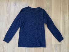 Boys Navy Long Sleeve Soft T Shirt Size 8-10