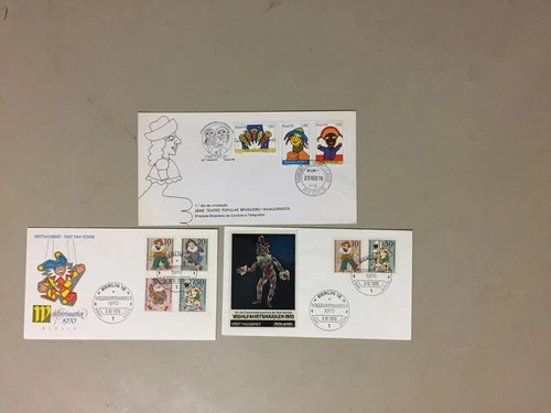 Three PUPPETS fdc:Brazil,Germany
