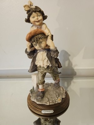 Vintage 80er Jahre Giuseppe Armani ''Piggy Back Ride'' Figur Capodimonte