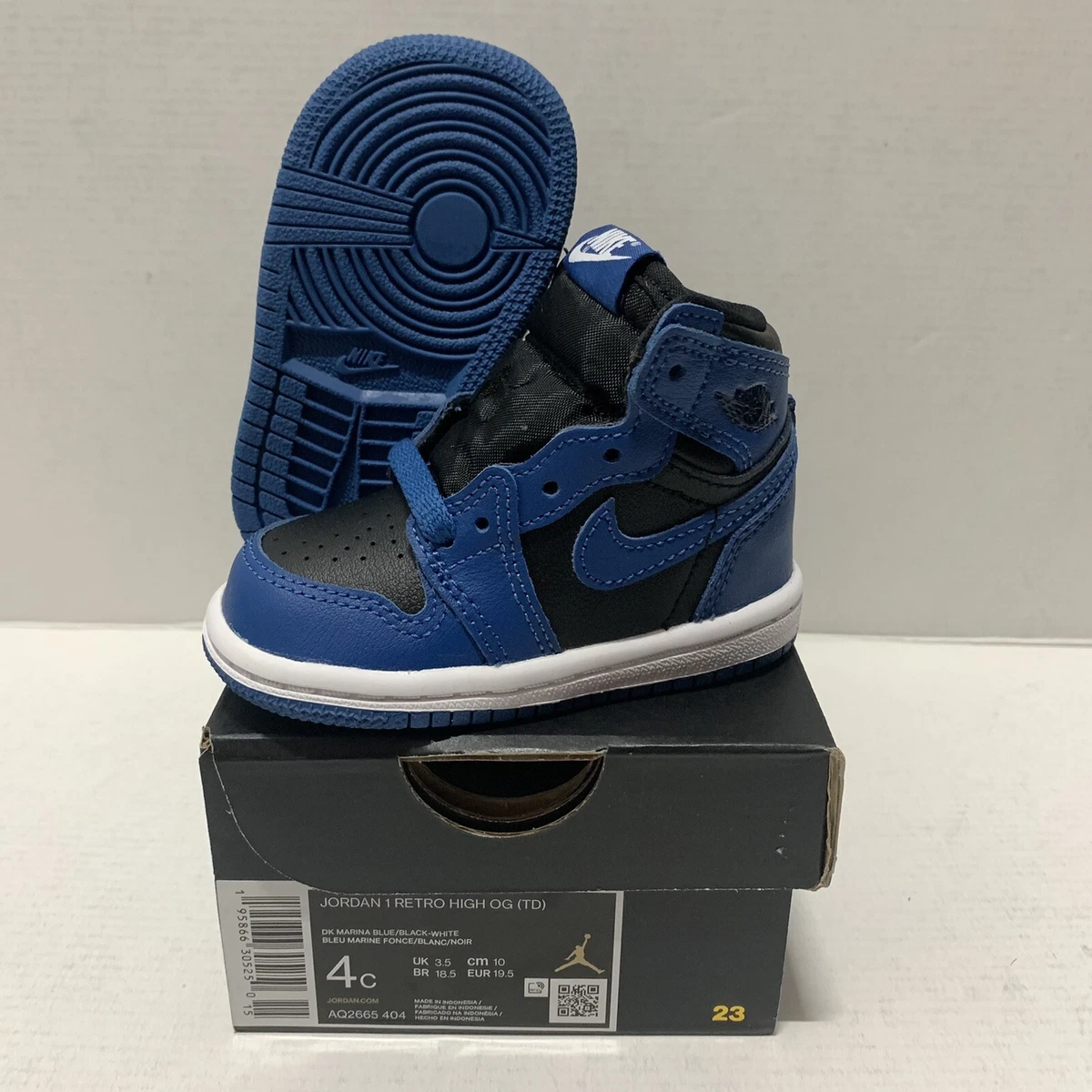 Jordan 1 High OG Dark Marina Blue Toddler Size 4c AQ2665-404 Air Jordan 1  Retro