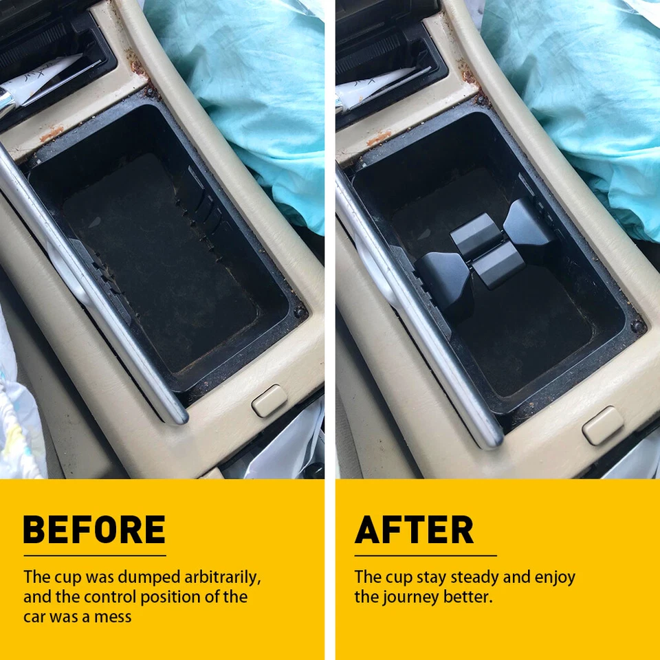 Para Toyota Highlander 2002-2007 Consola central Portavasos Inserto Divisor Duradero Foto 4 de 4