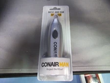 CONAIR MAN Nose Ear Hair Compact BATTERY Rinseable Stainless Steel Blade Trimmer