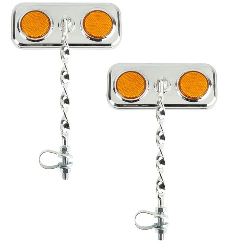 Lowrider Flat Twisted Chrome Rectangle Bicycle Mirror Beach Cruiser 8 Color - Picture 16 of 16