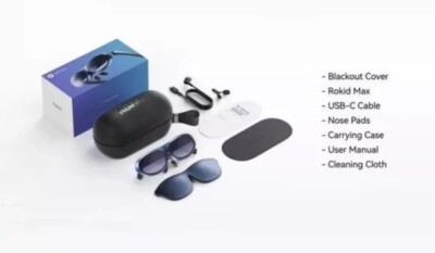 Rokid Max Ar Glasses, RA201 Cinema TV Video Gaming Big Screen Augmented Reality