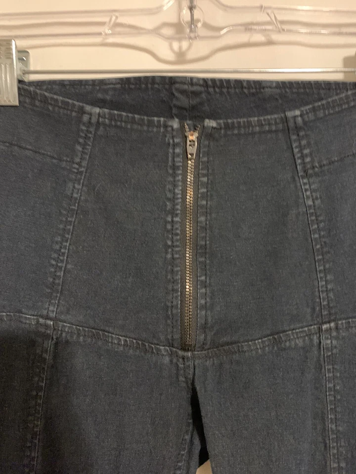 PRAIRIE UNDERGROUND Skinny Pants XS High Waisted Front Zip GIRDIE Black - Image 3 of 4