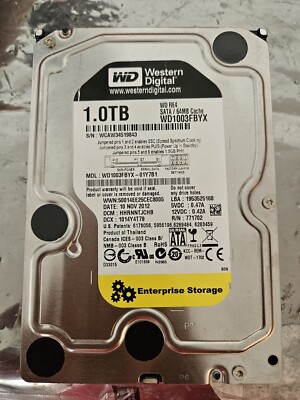 Western Digital internal hard drive 1tb, WD1003FBYX