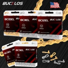 for KMC SRAM Shimano Mountain Road Bike Chain 9/10/11/12 Speed EL 126 Links BMX