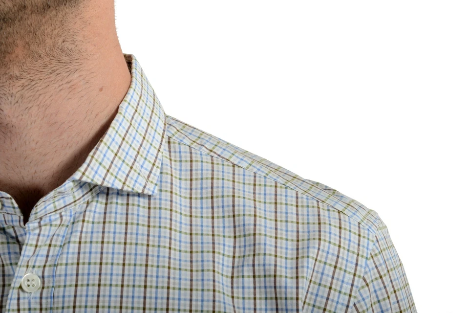 Camisa de vestir de manga corta multicolor Malo para hombre US 16 IT 41 Foto 4 de 4