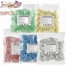 New Solder Seal Sleeve Heat Shrink Butt Wire Connectors Terminals 50PCS 26-10AWG