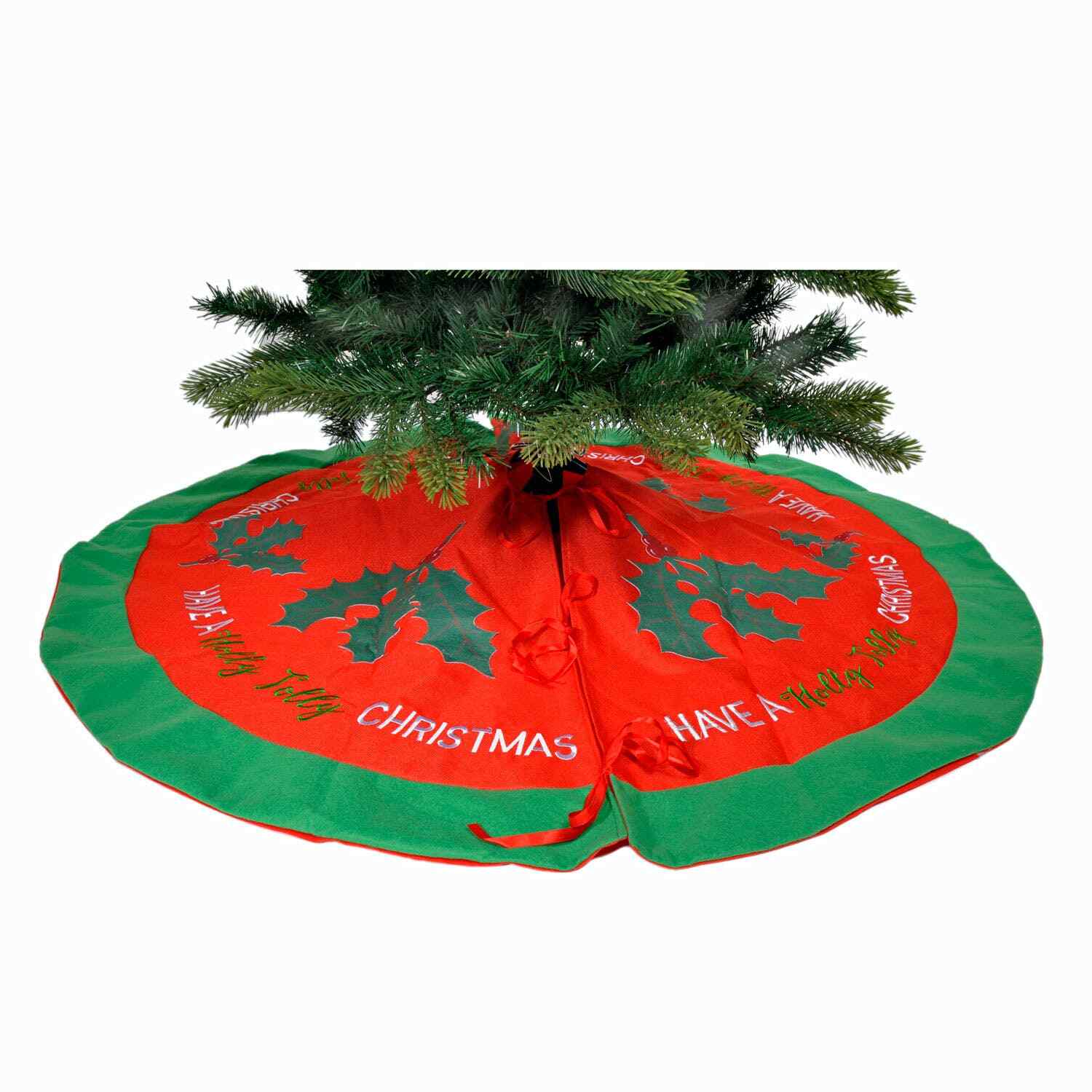 Festive Productions Christmas Tree Skirt : Jolly Holly : 136cm : P020350