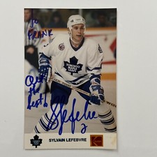 Sylvain Lefebvre Signed Toronto Maple Leafs 4x6 Photo