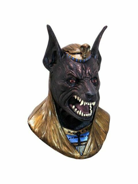 Egyptian Pharoah God Dog Head Deluxe Adult Latex Anubis Mask for 