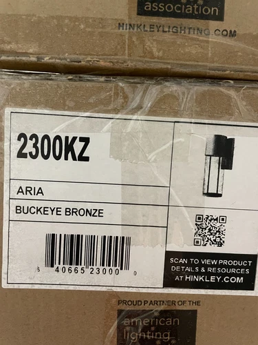 Hinkley Lighting 2300KZ Aria Single Outdoor Modern Wall Lantern - Bronze - Picture 3 of 3