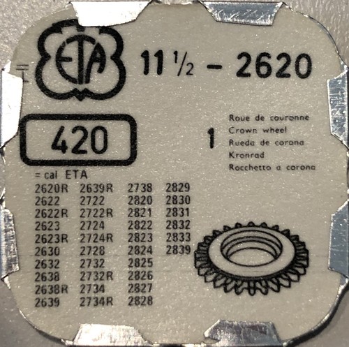 Mouvement De Montre ETA Calibre 2620R - Référence 22.040 1497 - Compatible Pièces 2821-2825 - Vintage Neuf