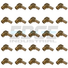 (25 PACK) 3/8" HOSE ID X 3/8" MALE NPT MNPT 90° BARSTOCK ELBOW BRASS FITTING WOG
