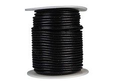 Round Leather Cord 2.5mm x 25m: Black 297C-CL25x25BK 8UW9