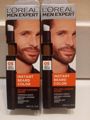 Loreal Men Expert-instant beard color-(05/Light Medium Brown) Bonus Buy! Look!