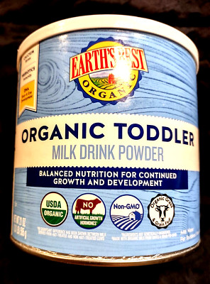 EARTH'S BEST..ORGANIC TODDLER..MILK BASED..MILK DRINK POWDER..21oz..MAR 2026