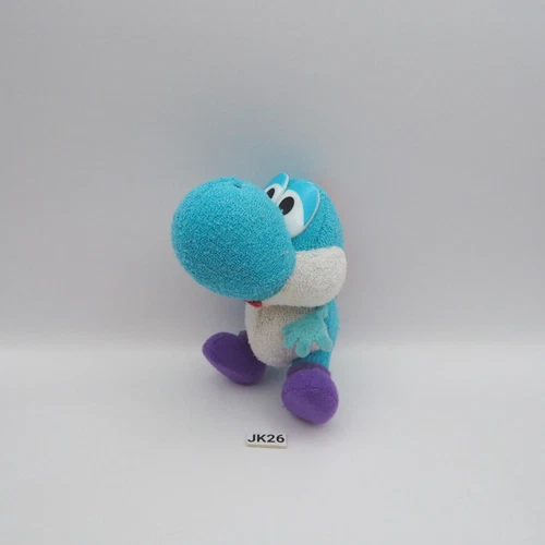 JK26 JUNK Yoshi Yossy Blue Super Mario NOTAG Bandai 1998 Plush 4" Toy  japan - product listing photo