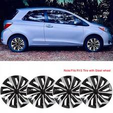 For Toyota Yaris 15" Set of 4 Wheel Covers Hubcaps fit R15 Tire & Steel Rim