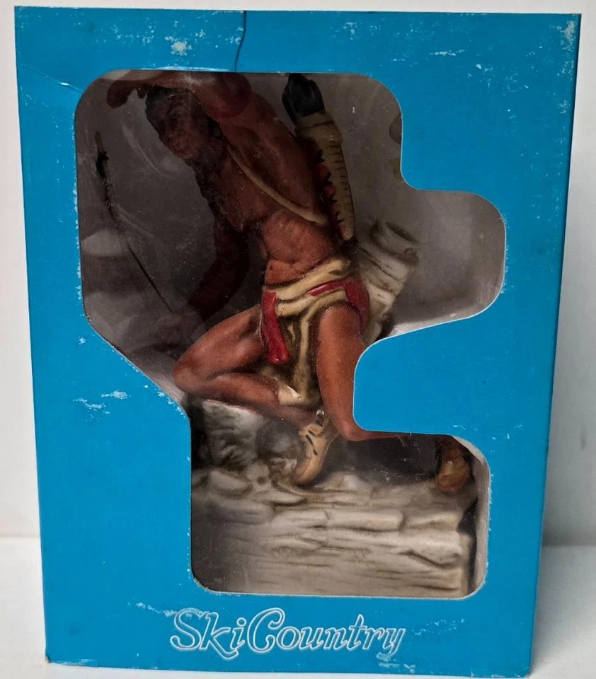 SKI COUNTRY INDIAN NATIVE AMERICAN SCOUT LOOK OUT 1978 IN BOX DECANTER (empty) - Image 4 of 4