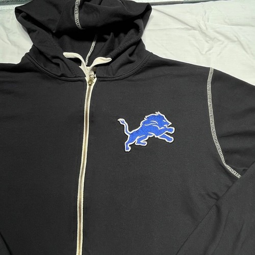 Detroit Lions Jacket Mens Large Tall Full Zip Hoodie Embroidered Logo Football - Picture 3 of 11