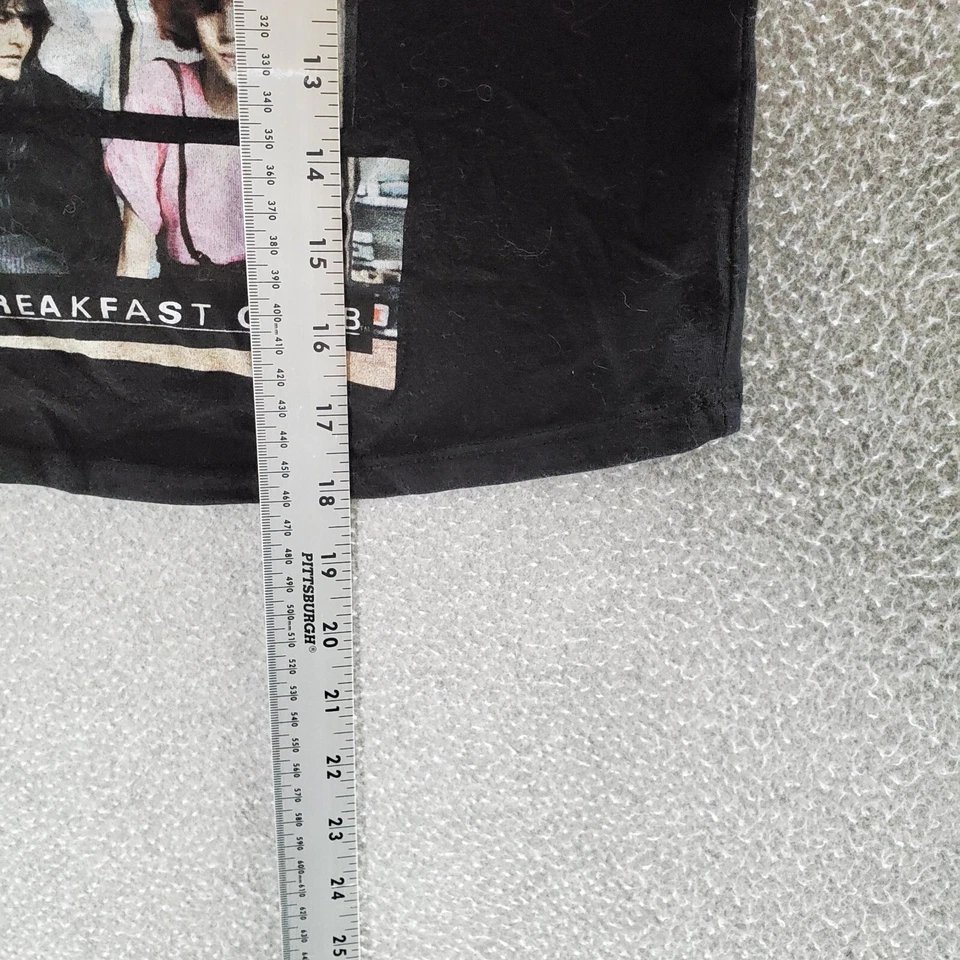 Camiseta sin mangas informal The Breakfast Club para mujer pequeña negra molde de película Foto 3 de 4