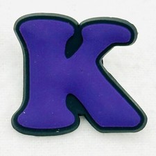 The Letter  K  Shoe Charm for Crocs - Purple