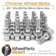 Wheel Bolts (20) Chrome for Citroen Dispatch [Mk3] 16-22 on Original Wheels