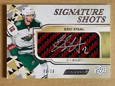2019-20 UD ENGRAINED SIGNATURE SHOTS ERIC STAAL AUTO 5/10 WILD AUTOGRAPH