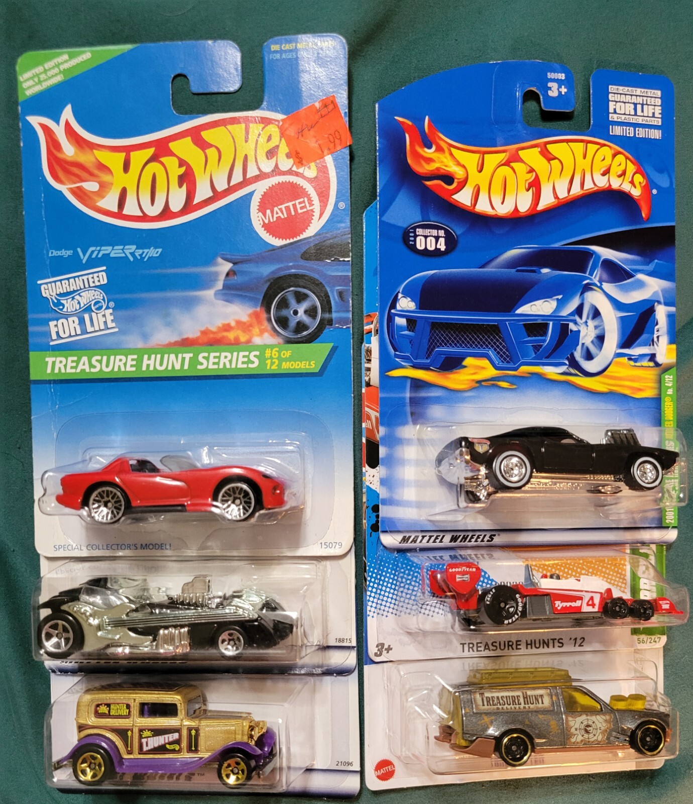 Lot Of 6 Different Hot Wheels Treasure Hunt Diecast Cars 19952021