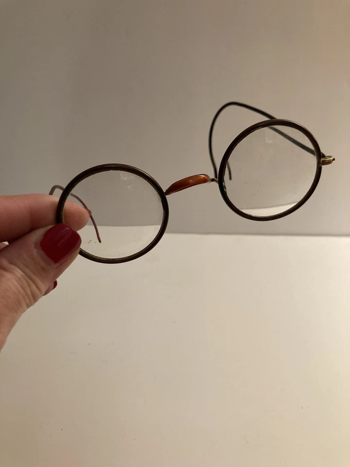 Antique Wire Frame Spectacles Glasses With Original Case Soft-Lite Lenses PA - Image 3 of 4