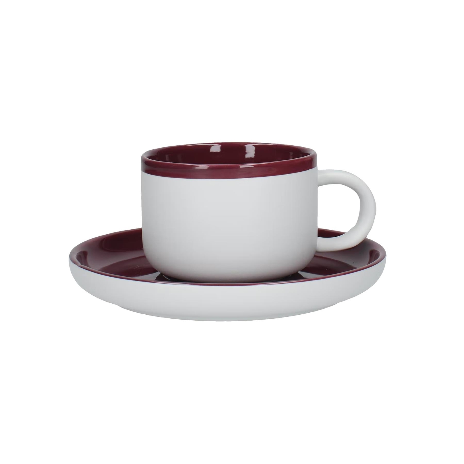 La Cafetiere Barcelona Tea Cup & Saucer Set - Plum