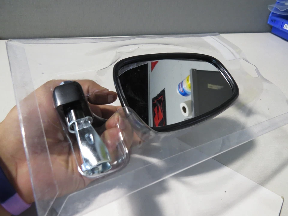 NUEVO EMGO Espejo de extremo de barra negro Se adapta a: Barra de 7/8" 20-34010 Foto 4 de 4