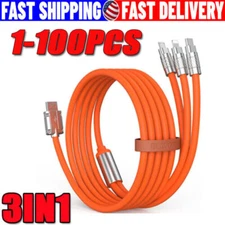 3in1 Fast Charging Cable Cell Phone Charger Cord For Phone Type C Micro USB LOT