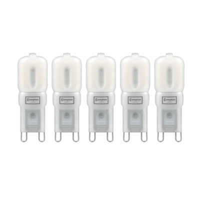 5x Crompton - LED 2,5W G9 warmweiße Lampe Glühbirne 2700K - 3415