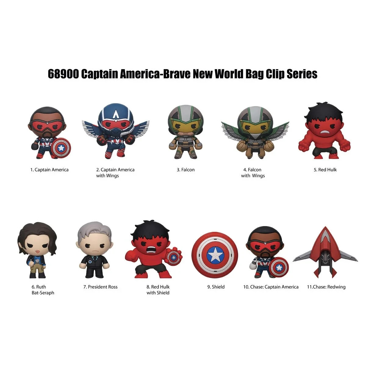 Captain America NEW * Red Hulk with Shield Clip * Blind Bag Key