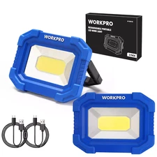 2PC 2000LM Rechargeable LED Work Light Magnetic Work Light Stand COB Flood Light