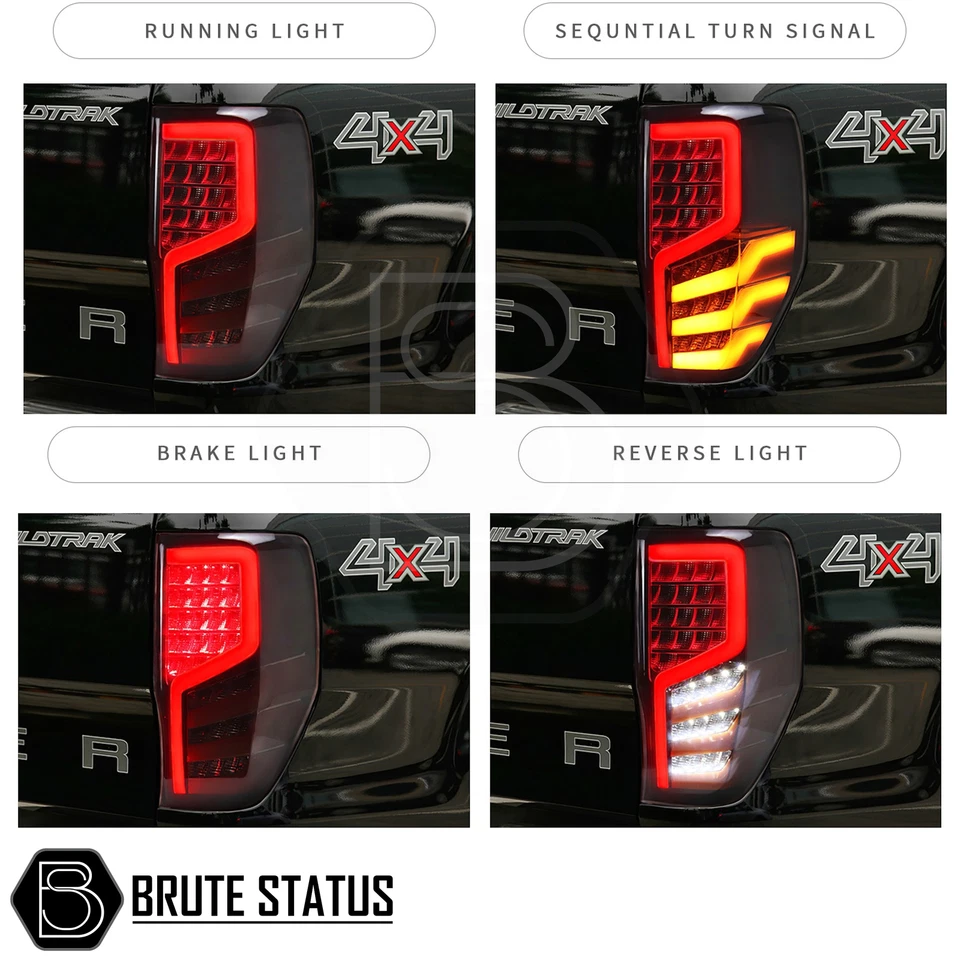 LED Tail Lights for Ford Ranger 2012-2021 Sequential Rear Tail Lamp Light T8