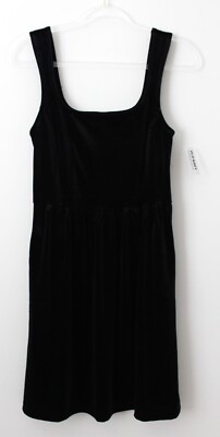 Old Navy Womens Fit & Flare Velvet Cami Mini Dress Black Size S NWT | eBay