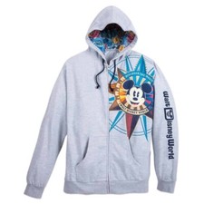 disney parks size XXL discover the magic mickey full zip hoodie heather grey