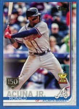 2019 Topps Series 1 150th Anniversary Gold Stamp #1 Ronald Acuna Jr. Rookie Cup