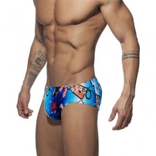 Men's Swimming Shorts Swimwear Swim Briefs Trunks with Cup Low Rise Quick-Drying