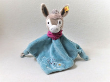 Steiff Esel Issy blau grau Schmusetuch Kuscheltuch Schnuffeltuch (T198)