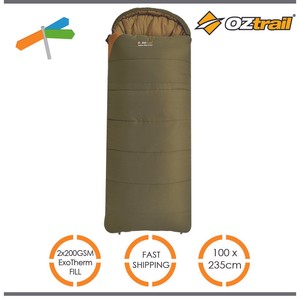Oztrail Brand New Nullarbor Mega Hooded Sleeping Bag Hiking Camping Outdoor