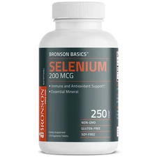 Bronson Selenium 200 mcg 250 Vegetarian Tablets