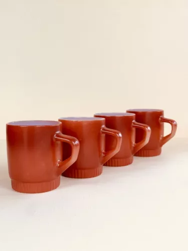 Vintage Anchor Hocking Fire King Stackable 8 oz Coffee Mug 3.5"